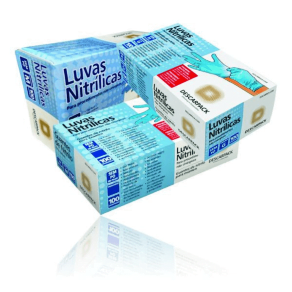 LUVA NITRILICA AZUL S/ PÓ C/100 UNIDADES - Image 4