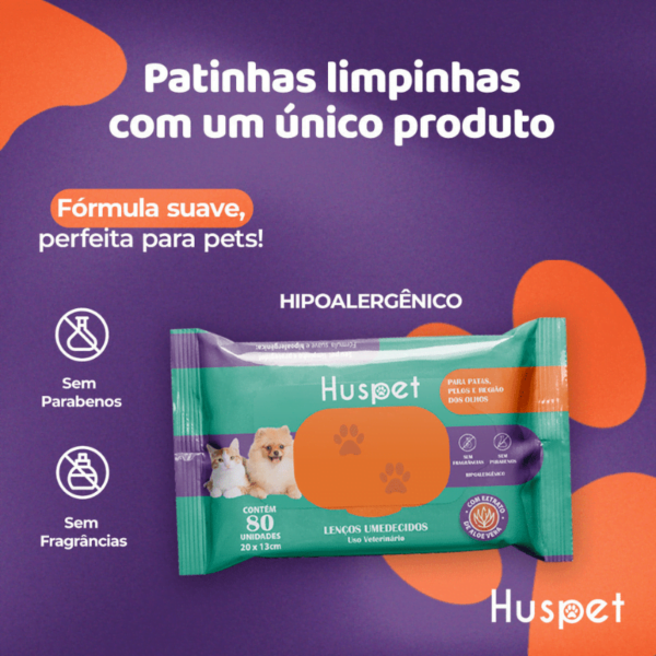 LENÇOS UMIDECIDOS PET 80 FOLHAS