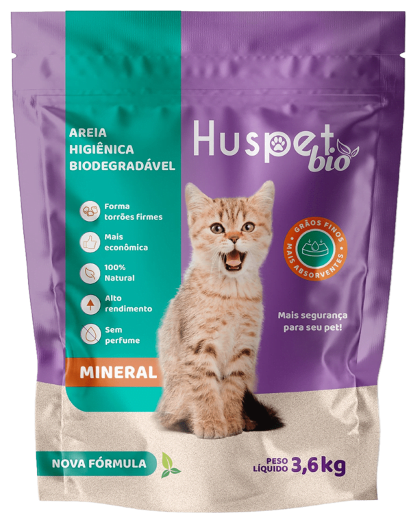 AREIA HIGIÊNICA MINERAL BIODEGRADÁVEL