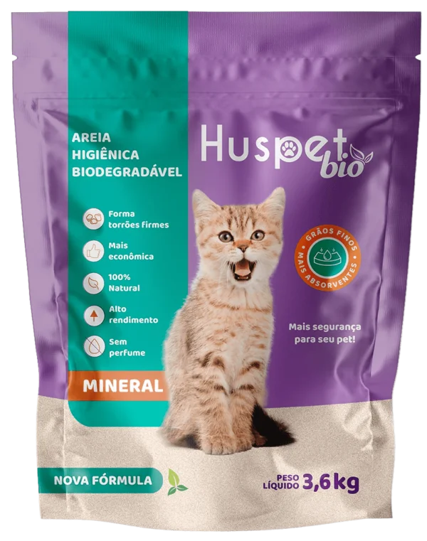 AREIA HIGIÊNICA MINERAL BIODEGRADÁVEL