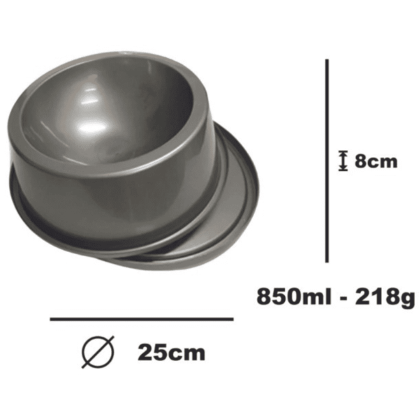 COMEDOURO/BEBEDOR MÉDIO ANTIFORMIGAS 850 ML ALUMINIZADO - Image 3