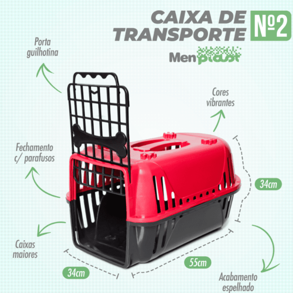 CAIXA DE TRANSPORTE Nº 02 DOG COLORIDA - Image 4