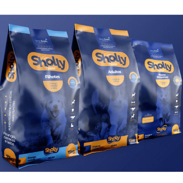 RAÇÃO SHOLLY FILHOTES PREMIUM ESPECIAL SABOR FRANGO, CEREAIS E LEITE 10.1 KG