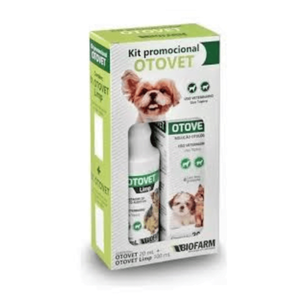 KIT OTOVET - Antibiótico + Solução de Limpeza