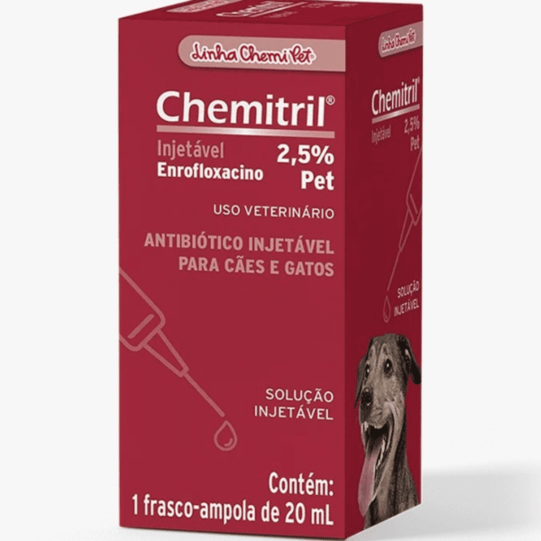 CHEMITRIL 2,5% Antibiótico Injetável 20 ml